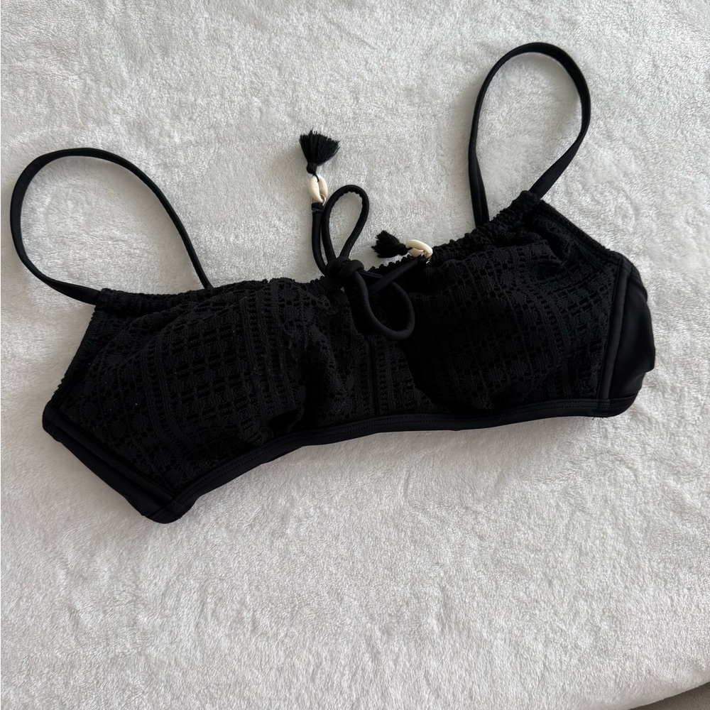 Black Lace Bralette Swim Top